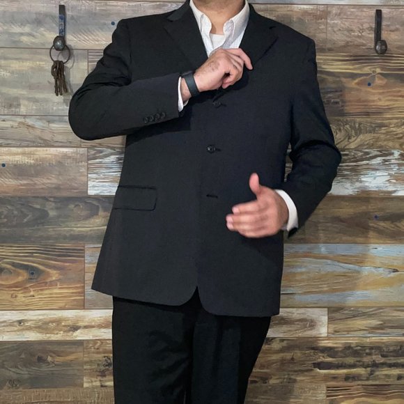 Pronto Uomo Couture 100% Wool Charcoal Gray Dual Vents Blazer Sport Jacket 46L - Picture 3 of 10